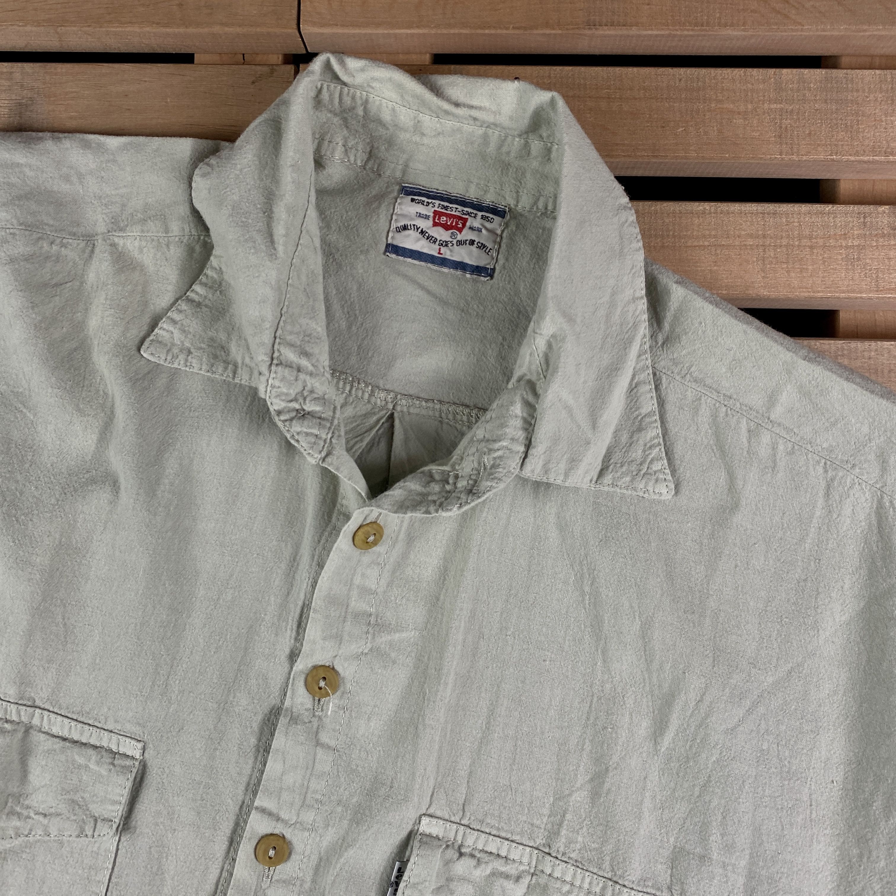 Levi's × Levi's Vintage Clothing × Vintage Mens Shirt Short Sleeve Levis Vintage Size L Size US L / EU 52-54 / 3 - 2 Thumbnail