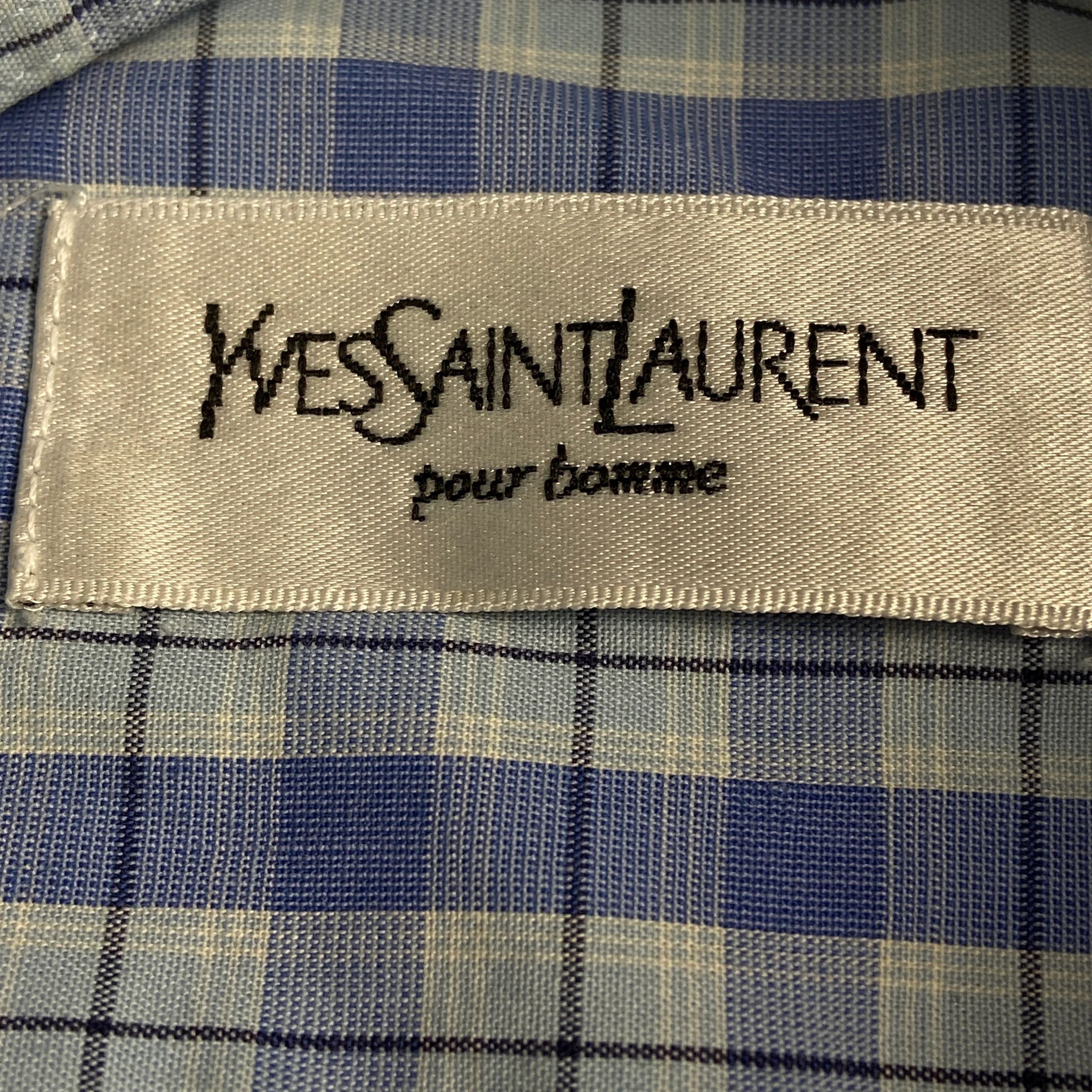Vintage × Yves Saint Laurent Shirt Long Sleeve Yves Saint Laurent Vintage YSL Size 42 XL Size US XL / EU 56 / 4 - 4 Thumbnail