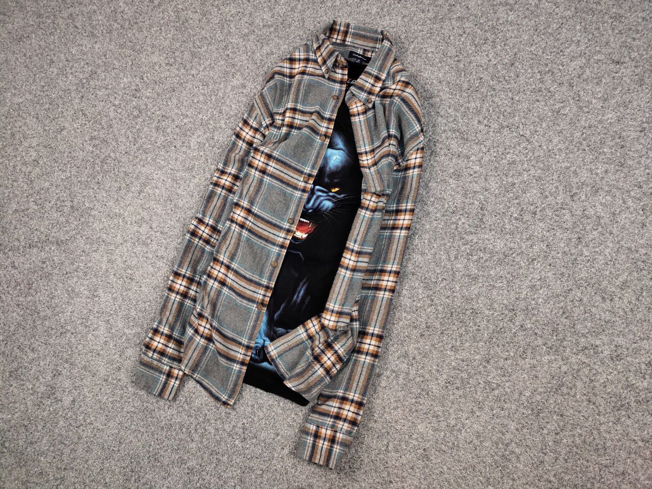 Flannel Vintage Flannel Shirt Checkered Travis Scott Style Hype Size US M / EU 48-50 / 2 - 10 Thumbnail