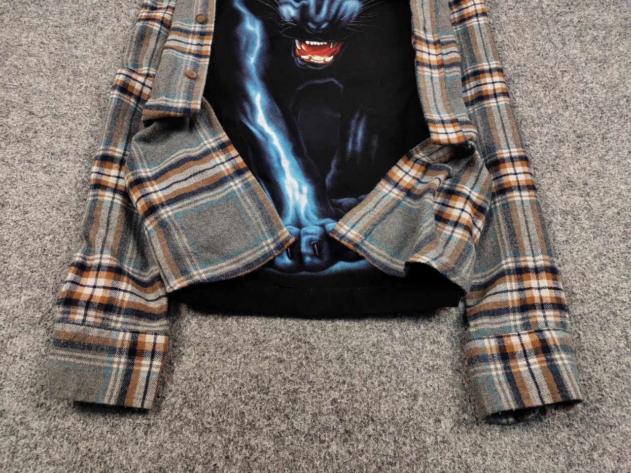 Flannel Vintage Flannel Shirt Checkered Travis Scott Style Hype Size US M / EU 48-50 / 2 - 9 Thumbnail