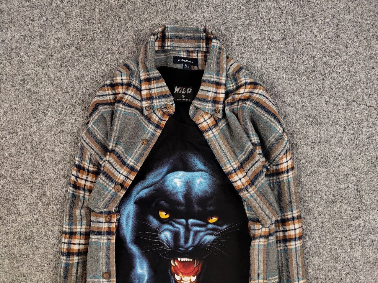 Flannel Vintage Flannel Shirt Checkered Travis Scott Style Hype Size US M / EU 48-50 / 2 - 8 Thumbnail