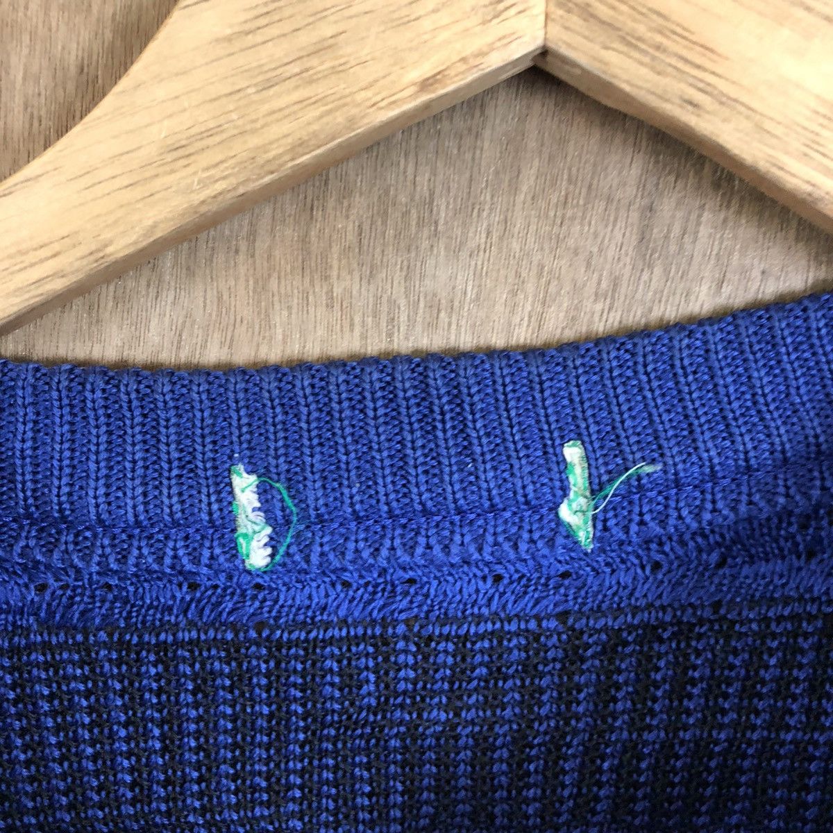Aran Isles Knitwear × Japanese Brand × Solid and Striped Japanese Brand Blue Stripe Knitwear #072 Size US L / EU 52-54 / 3 - 6 Thumbnail