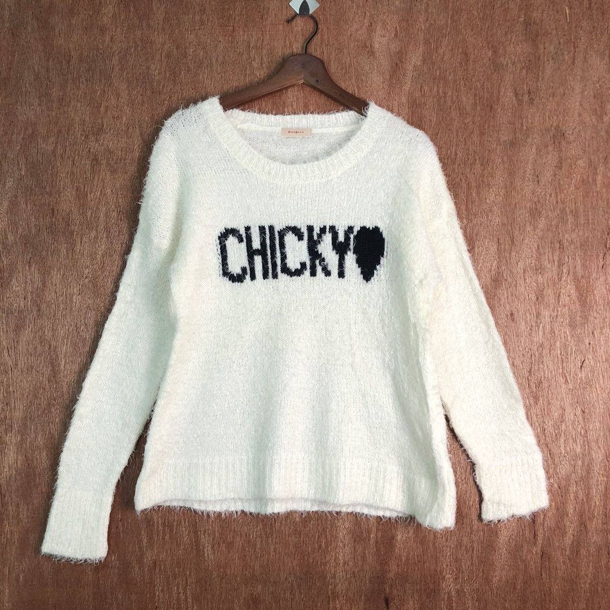Homespun Knitwear Chicky White MOhair shag Shaggy Knitwear Size US M / EU 48-50 / 2 - 1 Thumbnail