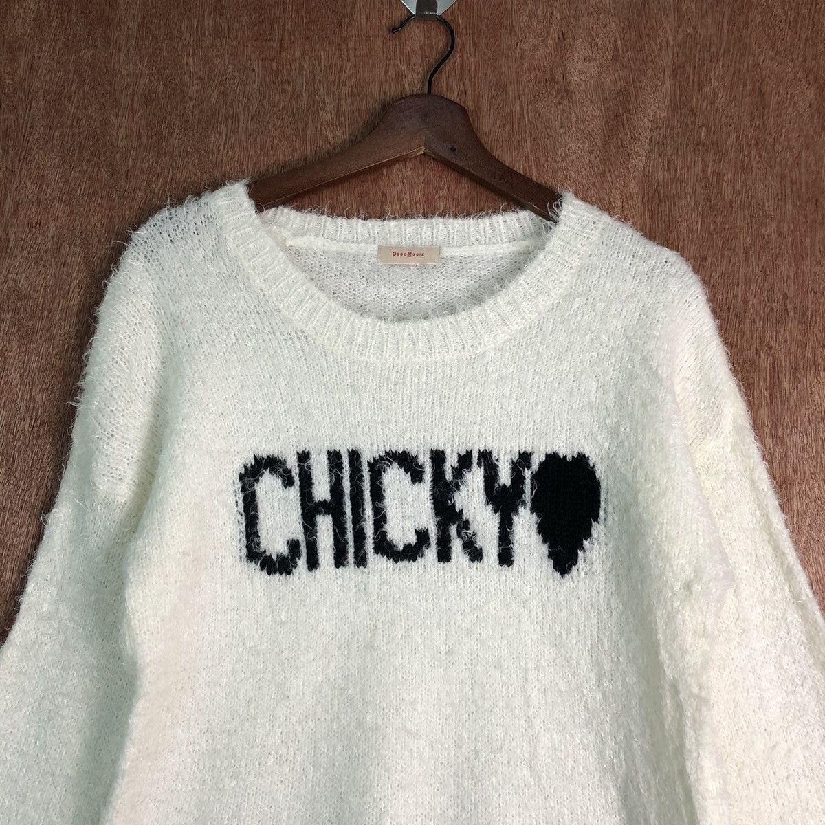 Homespun Knitwear Chicky White MOhair shag Shaggy Knitwear Size US M / EU 48-50 / 2 - 2 Thumbnail