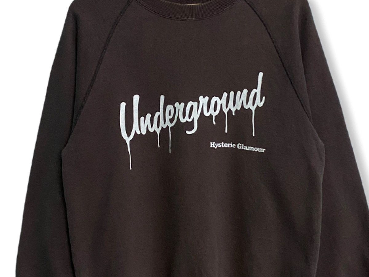 Hysteric Glamour VINTAGE HYSTERIC GLAMOUR UNDERGROUND SPELLOUT SWEATSHIRT Size US L / EU 52-54 / 3 - 3 Thumbnail