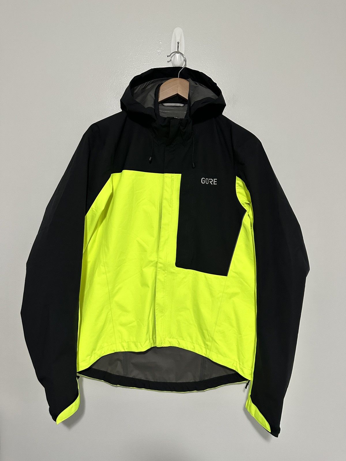 Goretex Gore Wear Gore tex Neon Rain Jacket Zip Hood Grailed