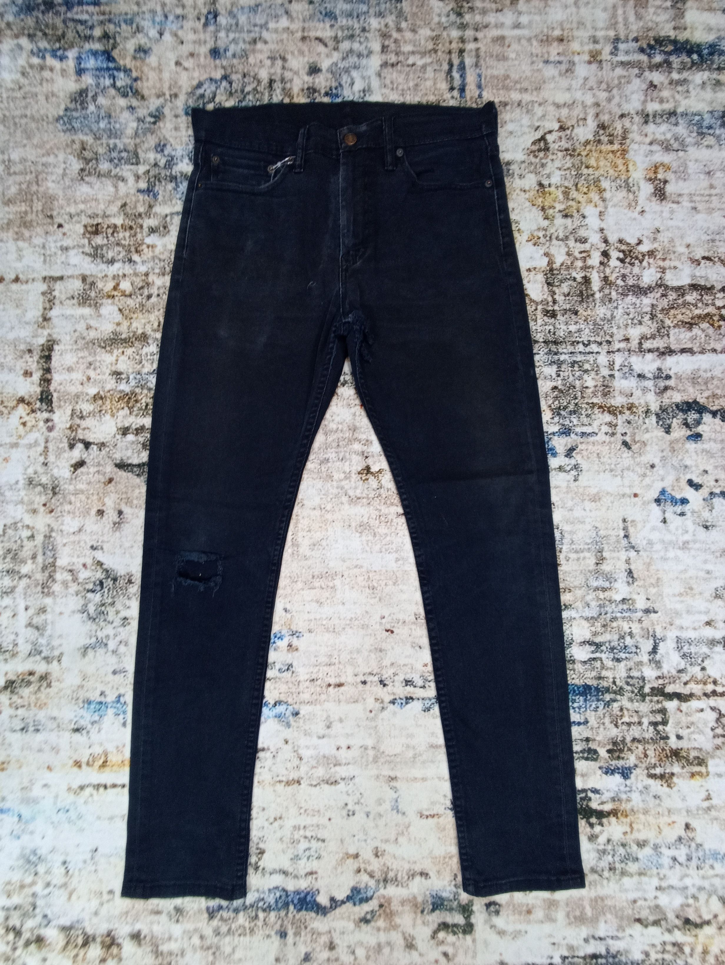 Jean × Levi's × Vintage VINTAGE LEVI'S 510 DISTRESSED BLACK JEANS- J049 Size US 32 / EU 48 - 1 Thumbnail