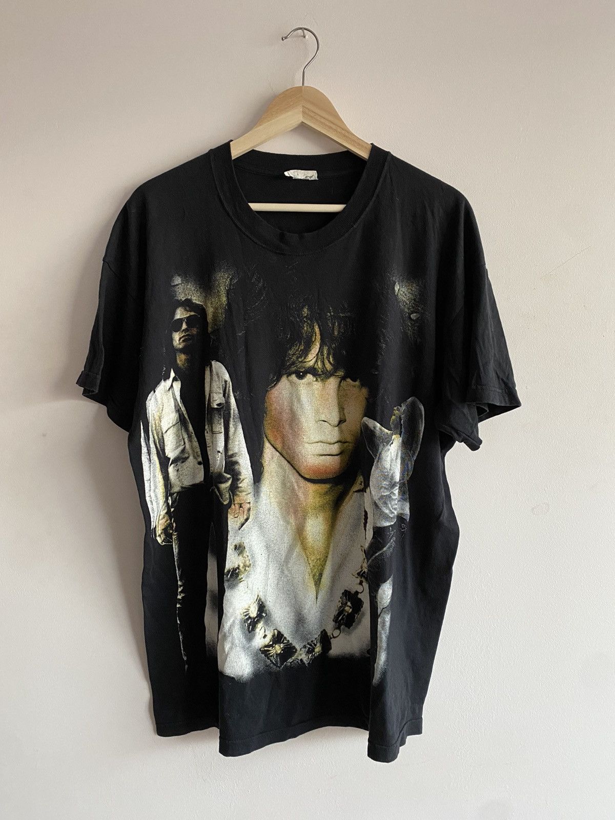 image of Band Tees x Vintage Jim Morrison The Doors T Shirt 90's in Black, Men's (Size XL)