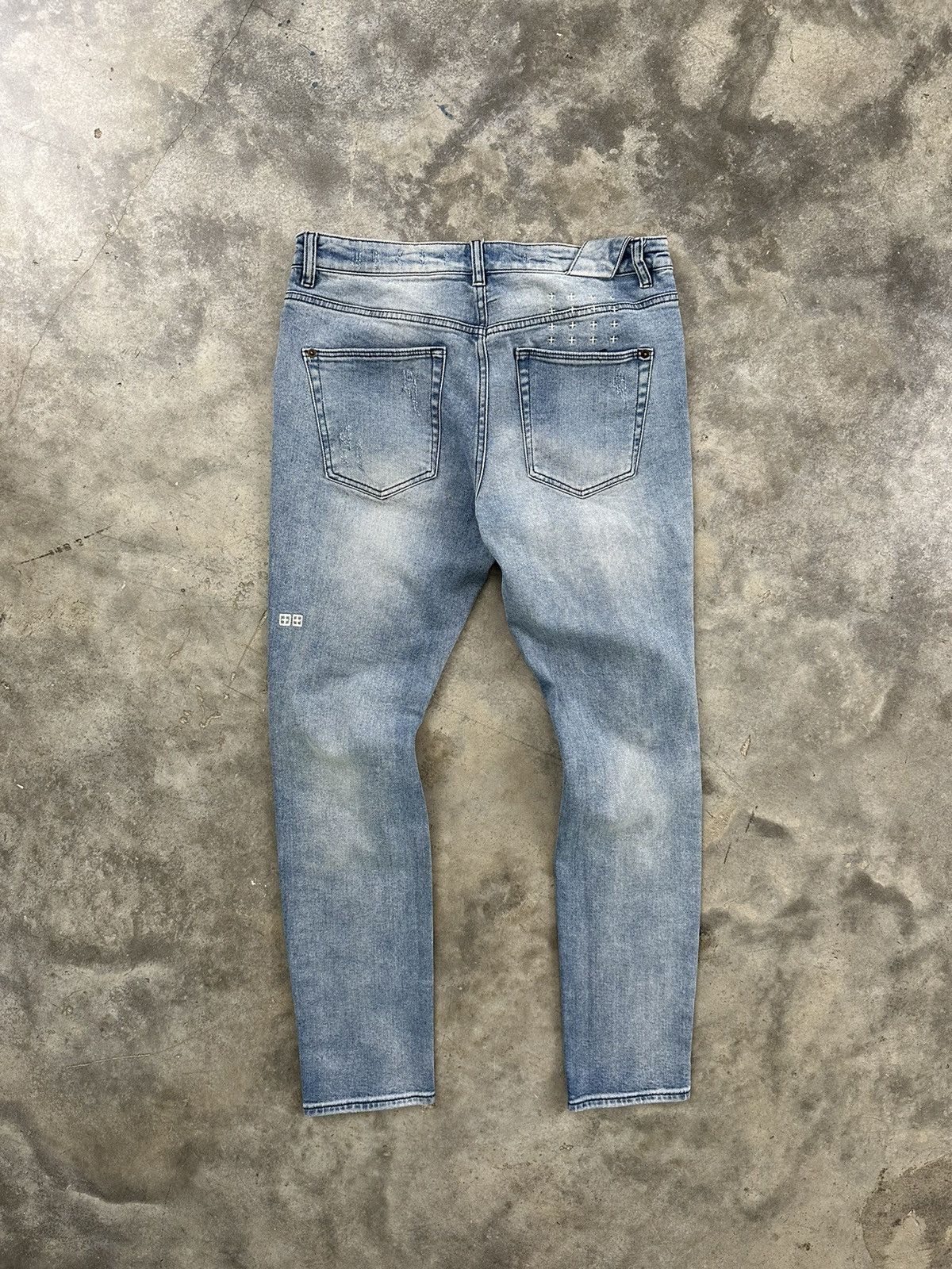 image of Ksubi Chitch Distressed Philly Blue Denim Jeans Sz. 33, Men's