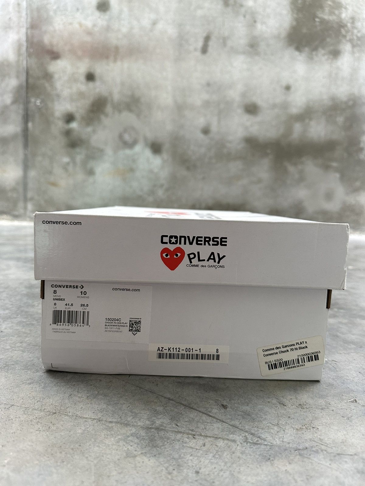 Comme des Garcons PLAY × Converse COMME DES GARCONS PLAY CONVERSE HIGH BLACK SZ. 8 Heart Size US 8 / EU 41 - 6 Thumbnail