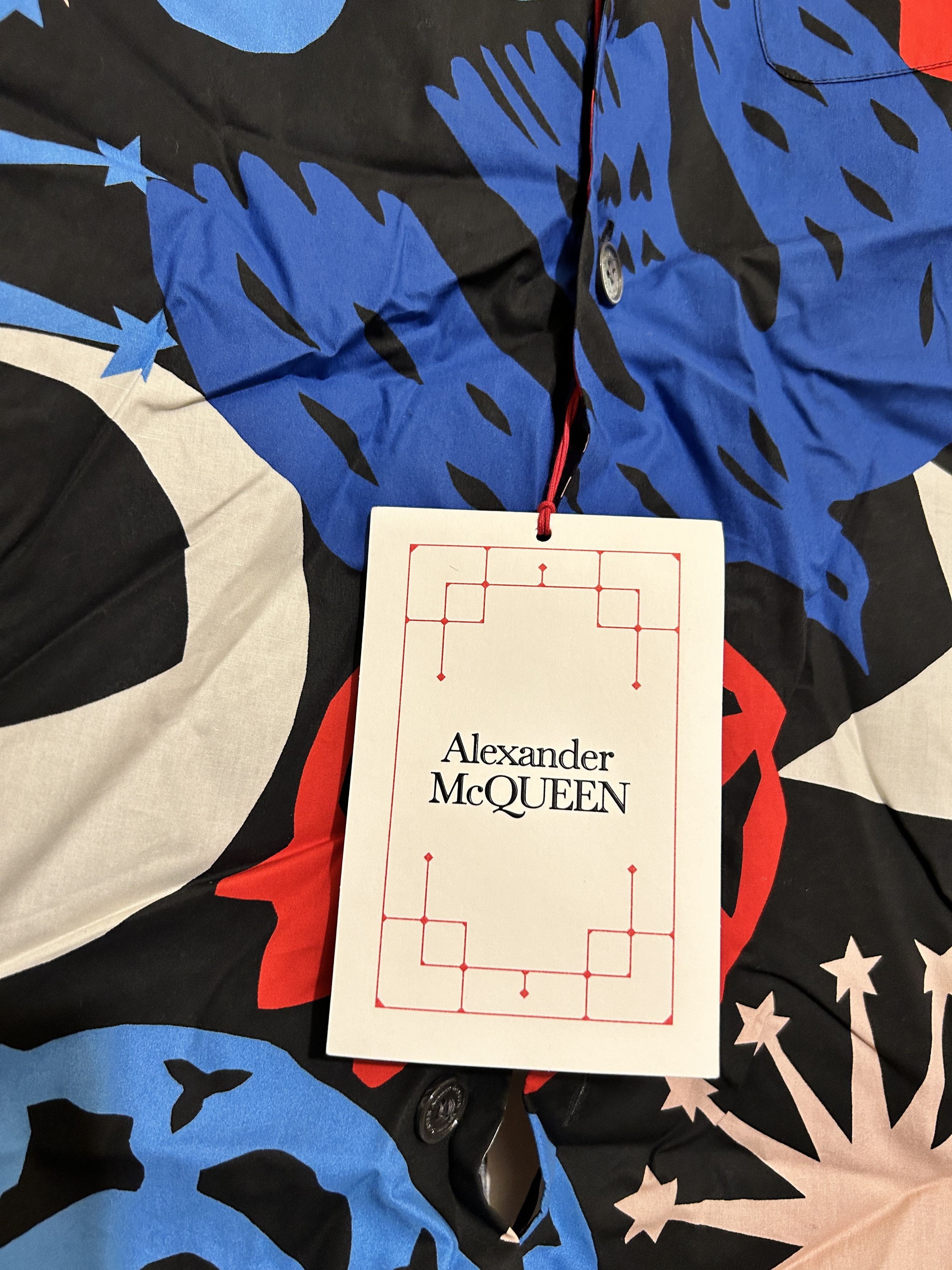 Alexander McQueen Alexander Mcqueen Papercut Graphic Camp Shirt size 16.5 Size US M / EU 48-50 / 2 - 3 Thumbnail