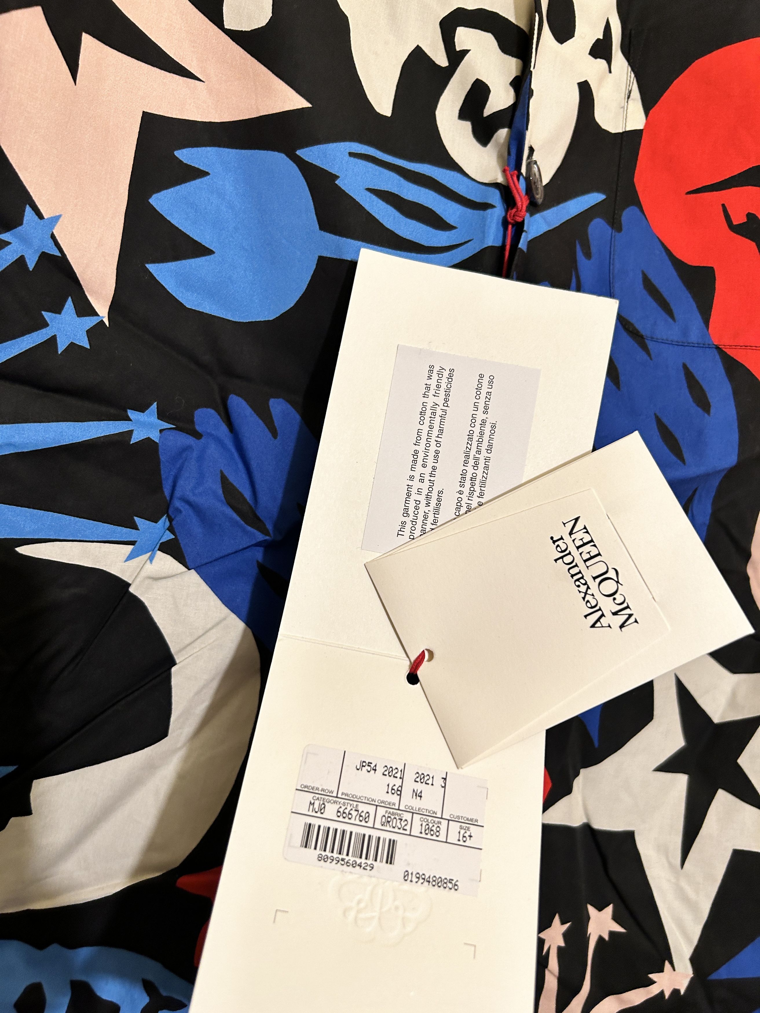 Alexander McQueen Alexander Mcqueen Papercut Graphic Camp Shirt size 16.5 Size US M / EU 48-50 / 2 - 4 Thumbnail