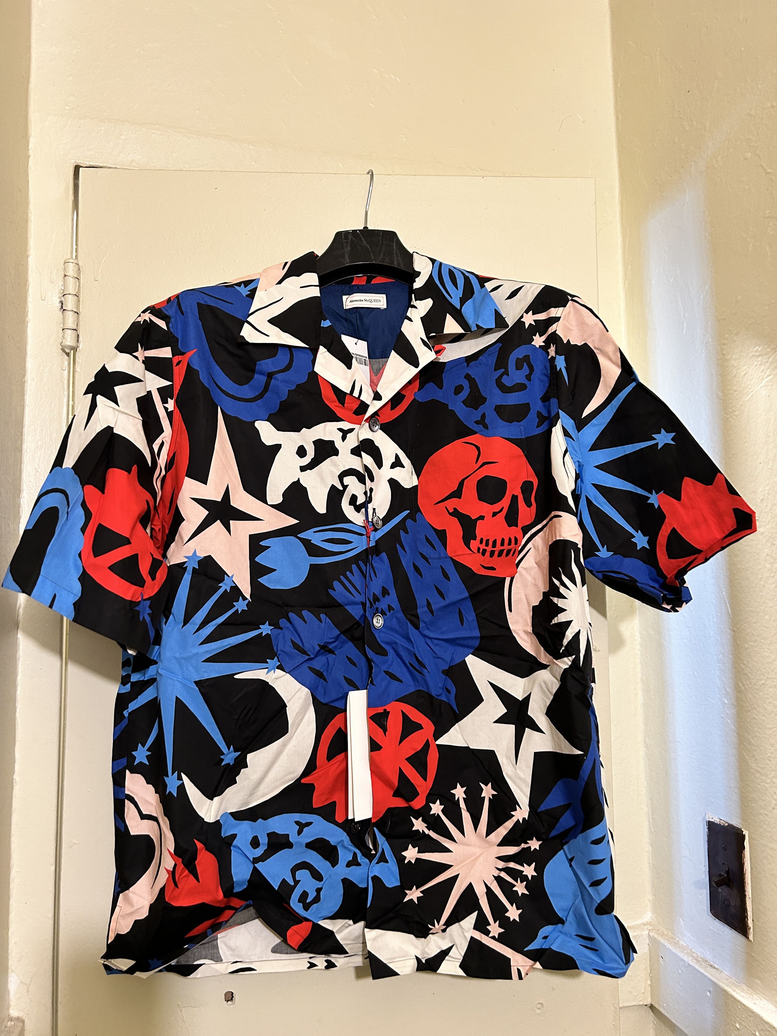 Alexander McQueen Alexander Mcqueen Papercut Graphic Camp Shirt size 16.5 Size US M / EU 48-50 / 2 - 1 Thumbnail
