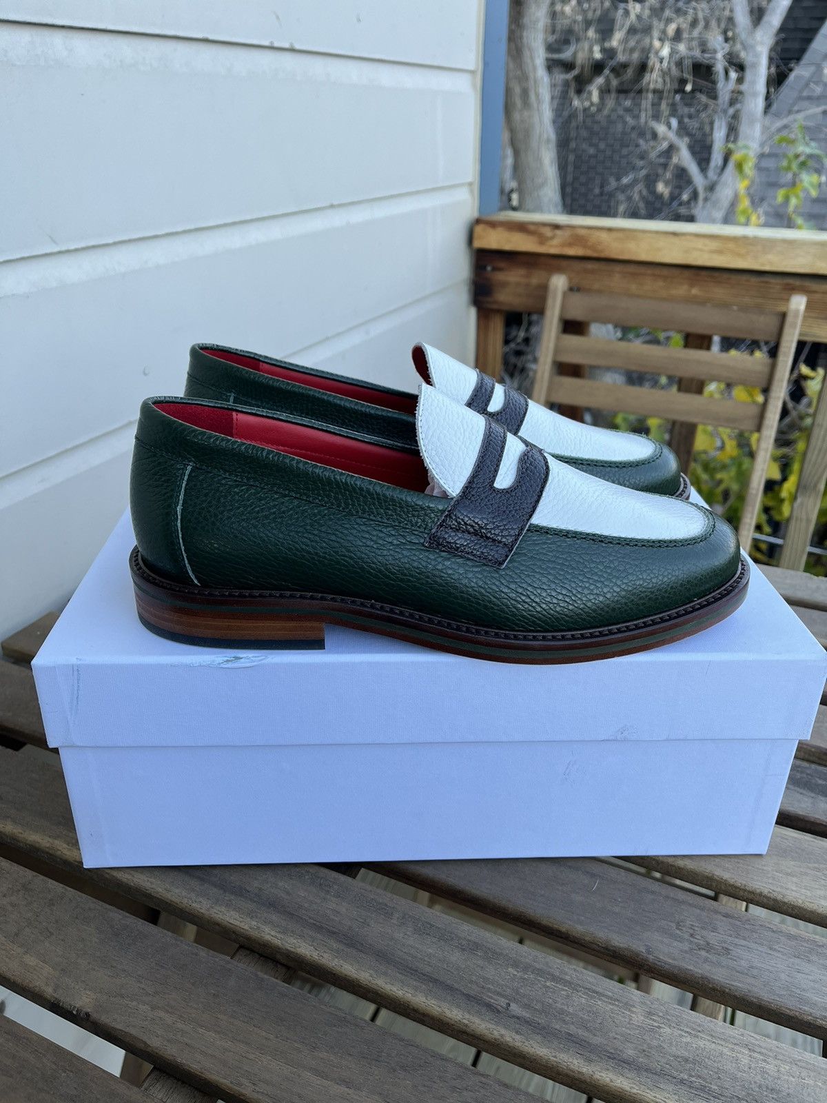 Aime Leon Dore Aime Leon Dore Penny Loafers White/Botanical  display picture 3