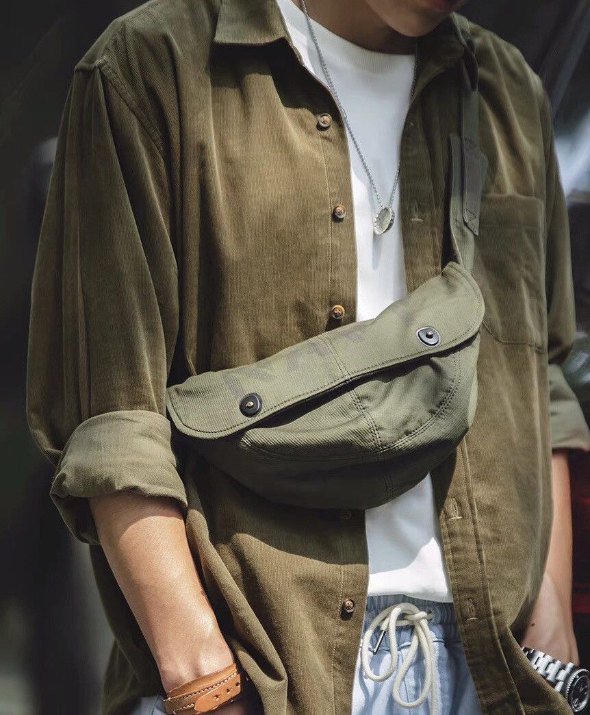 Japanese Brand Military utility y2k 2 way sling bag fanny pack grunge bag Size ONE SIZE - 1 Thumbnail