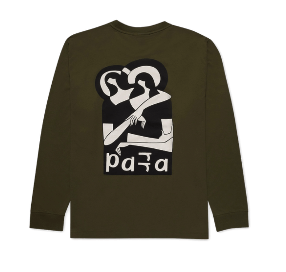 Image of By Parra Angelica Long Sleeve Tee Olive • Xl, Men's