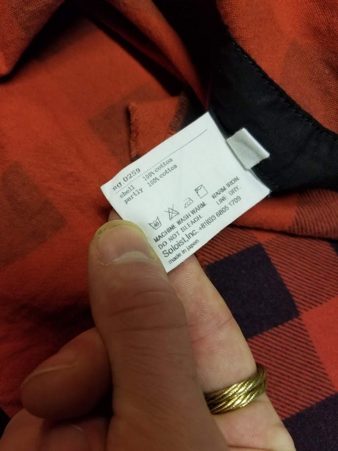 Archival Vintage Takahiromiyashita The Soloist. SS15 Red Check Poncho - View 5