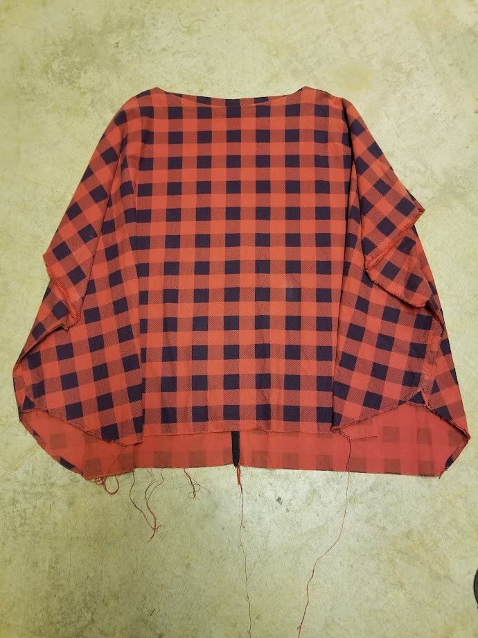 Archival Vintage Takahiromiyashita The Soloist. SS15 Red Check Poncho - View 2