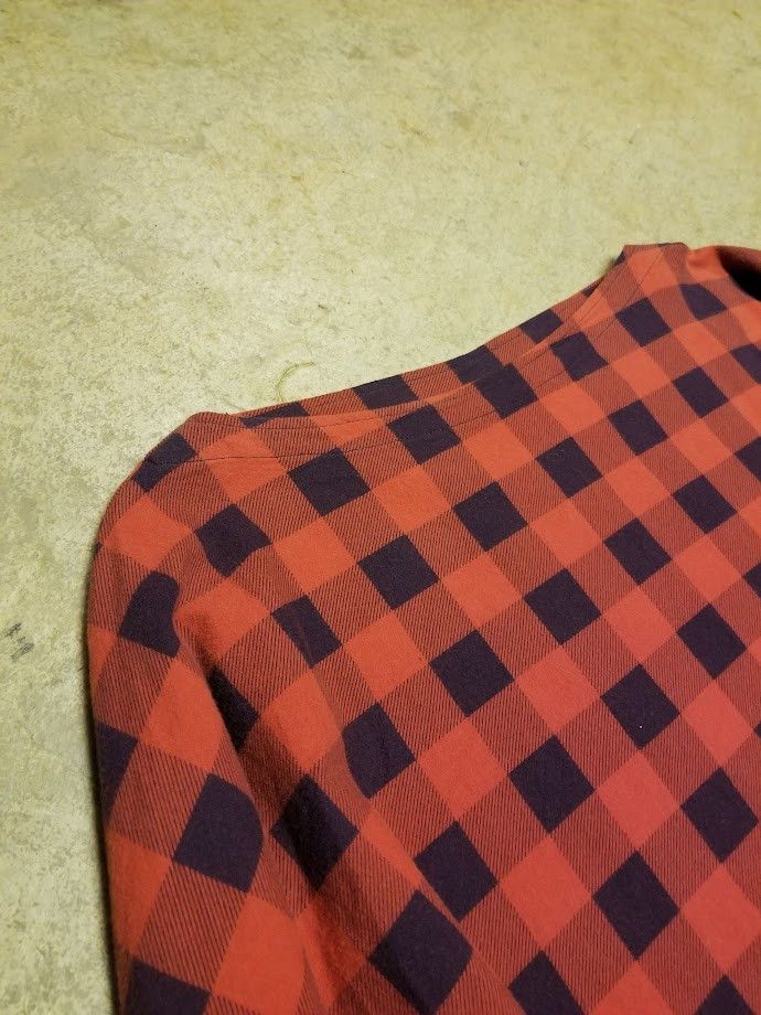 Archival Vintage Takahiromiyashita The Soloist. SS15 Red Check Poncho - View 4