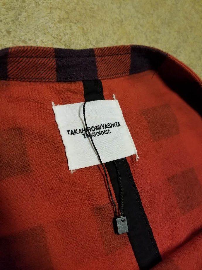 Archival Vintage Takahiromiyashita The Soloist. SS15 Red Check Poncho - View 3