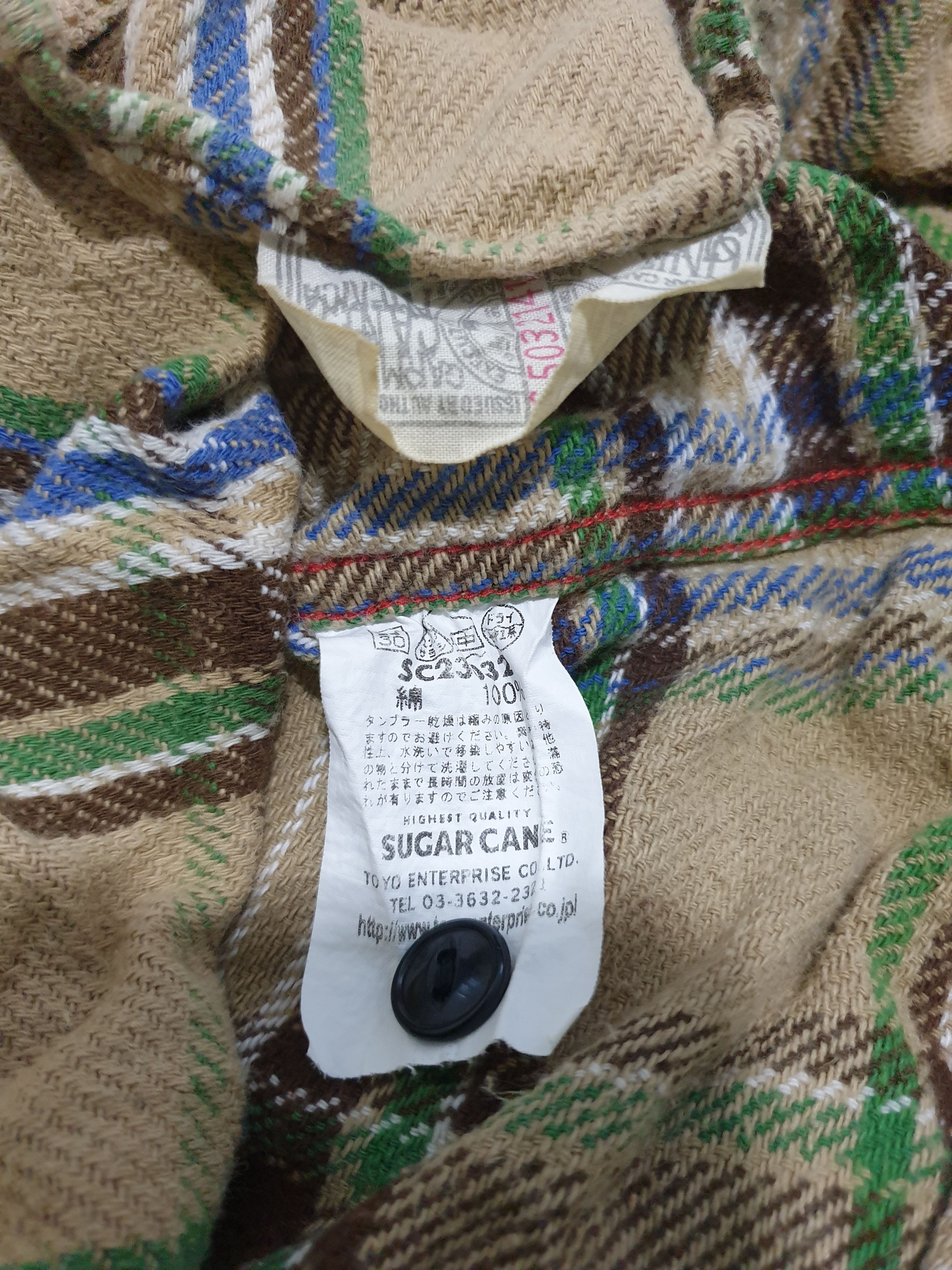 Sugar Cane 💥Sugarcane Checkered Japanese brand shirt Size US L / EU 52-54 / 3 - 7 Thumbnail