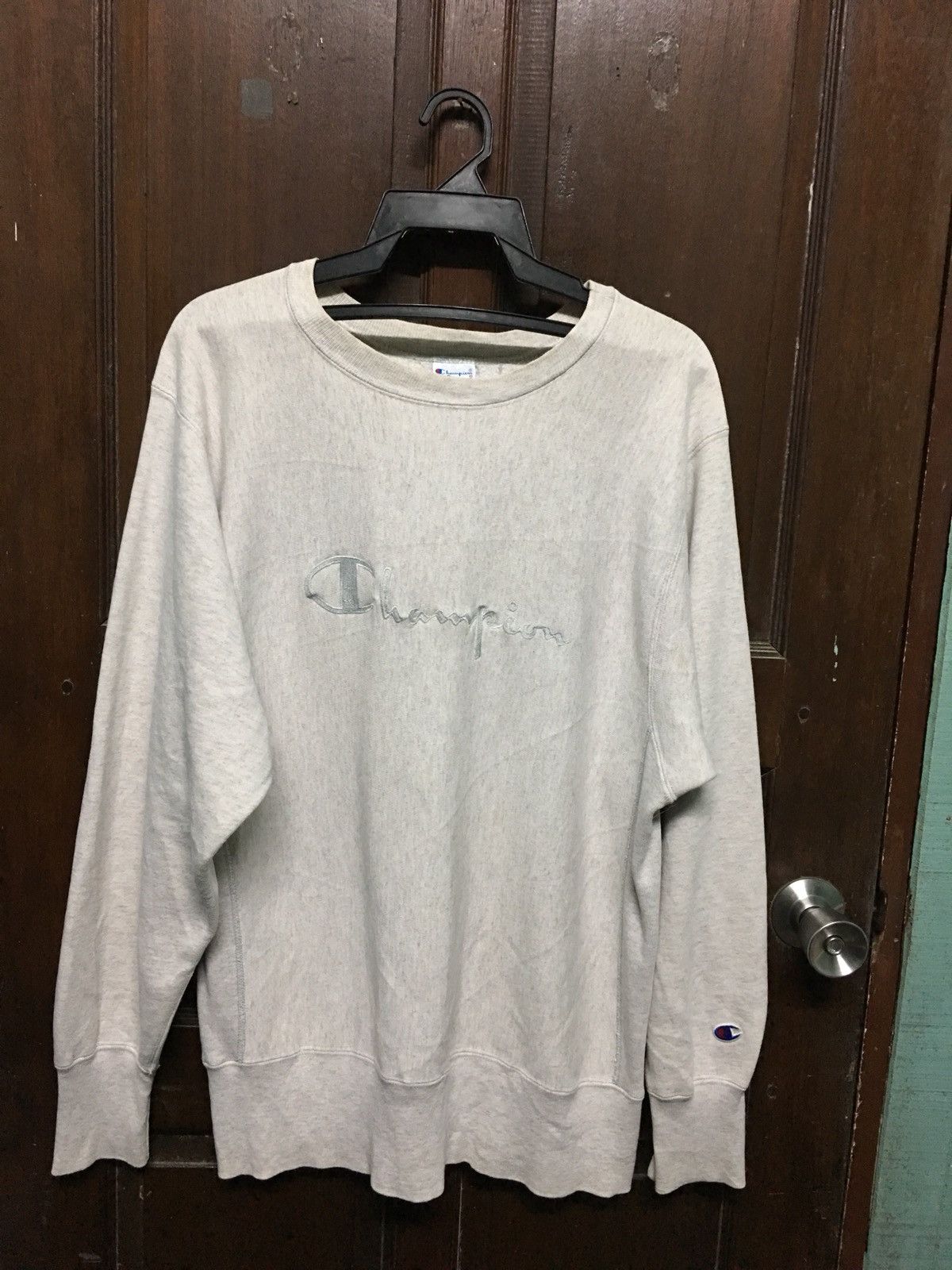 Rare Vintage CHAMPION Big Logo Sweatshirt Nice Design