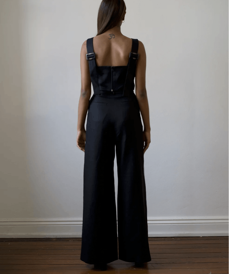 SHIKANZY KAMLA WIDE LEG LINEN PANTS / TROUSERS