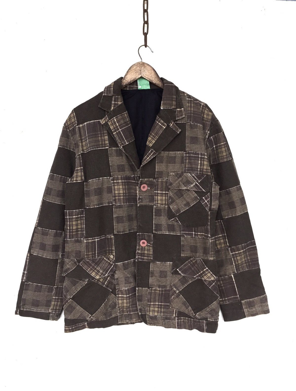 Vintage Japanese Patchwork Jacket Button