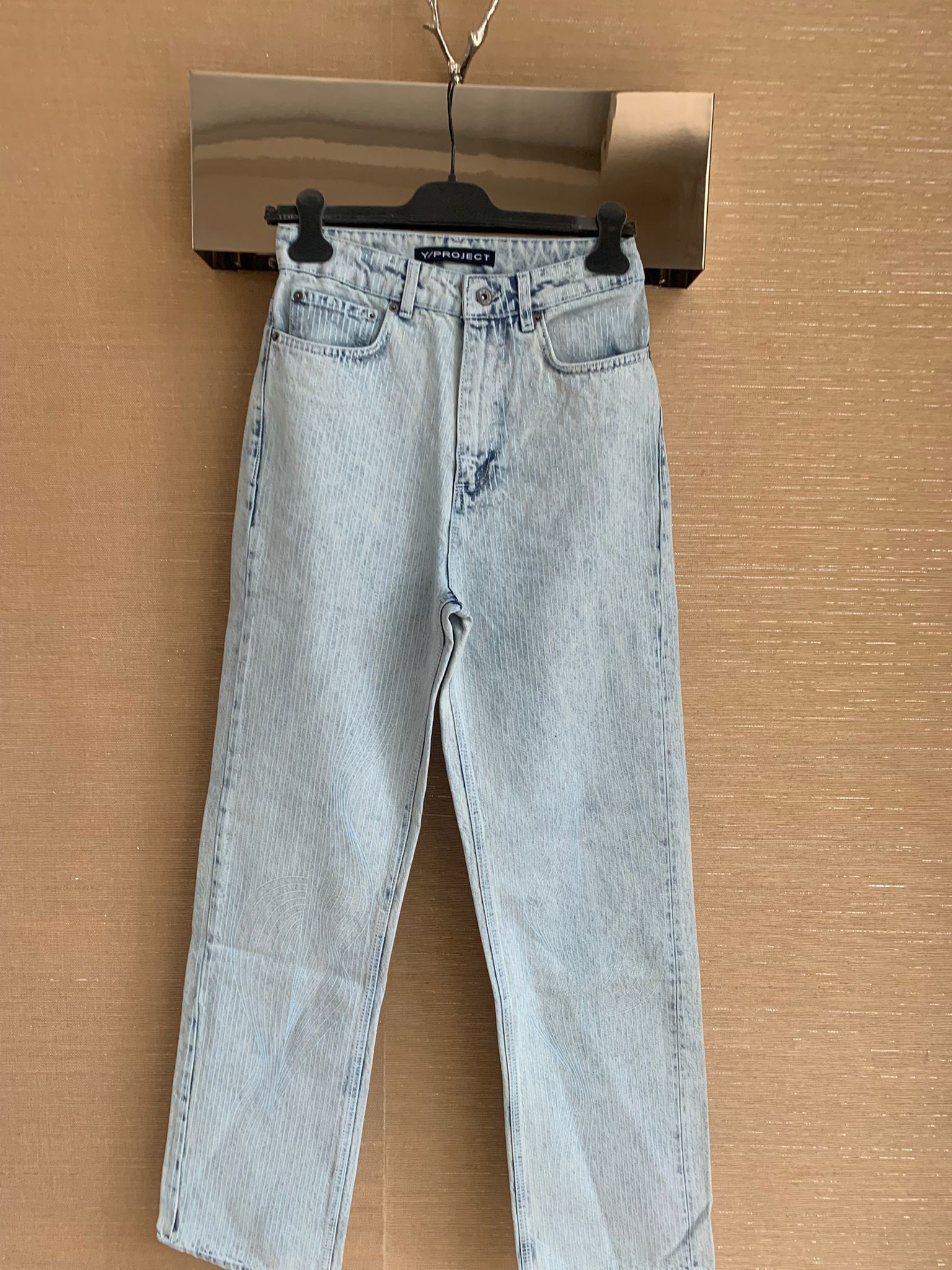 Y/Project Vine Embroidery Denim in Bleach Indigo Size US 28 / EU 44 - 2 Thumbnail