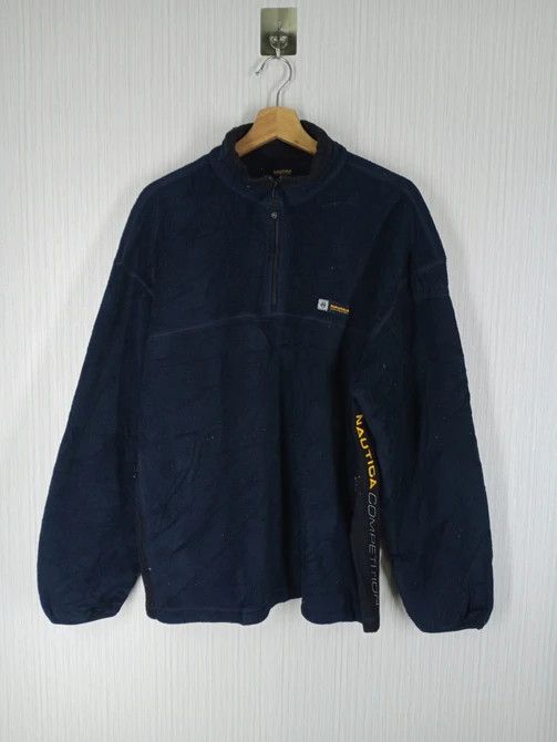 Nautica × Vintage Vintage Nautica Competition Quarter Zipper Fleece Size US L / EU 52-54 / 3 - 1 Thumbnail