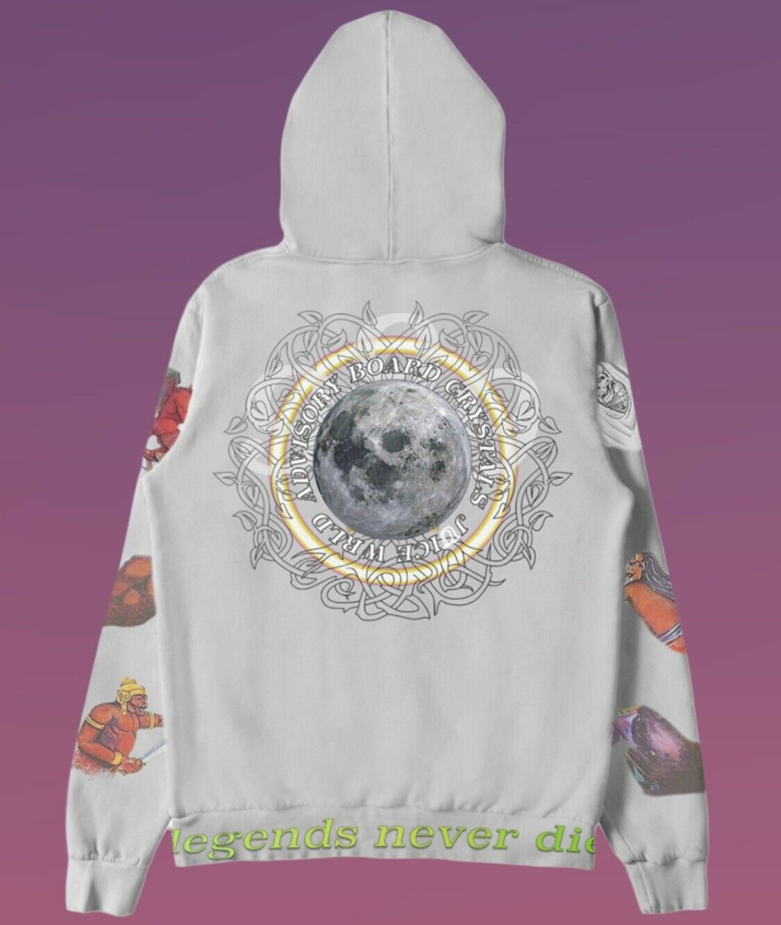 999 Club × Advisory Board Crystals M Advisory Board Crystals Juice Wrld Hoodie 999 Club Gray Size US M / EU 48-50 / 2 - 2 Thumbnail