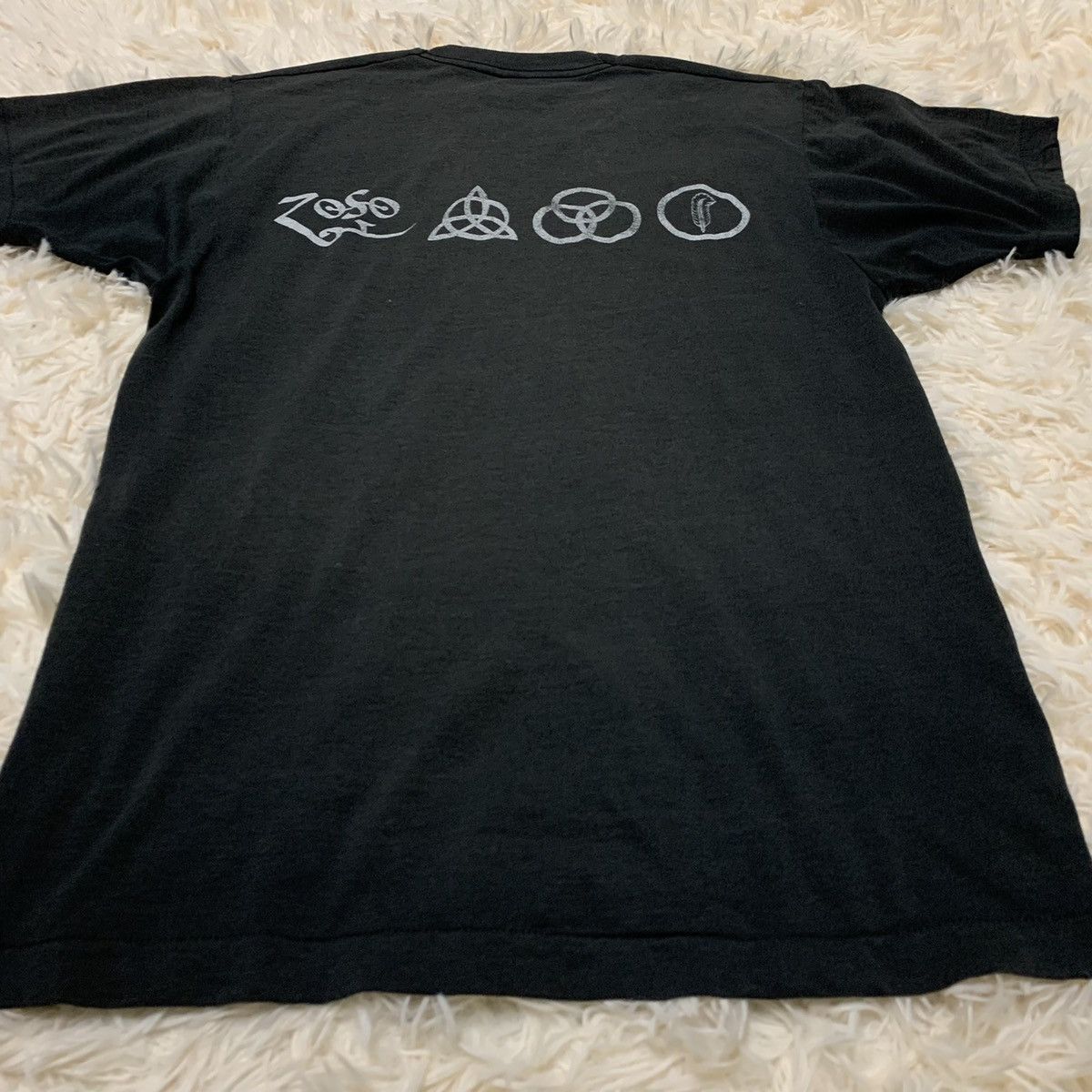 Band Tees Vintage 80s Led Zeppelin 1984 Swan Song 1984 T Shirt Size US M / EU 48-50 / 2 - 3 Thumbnail