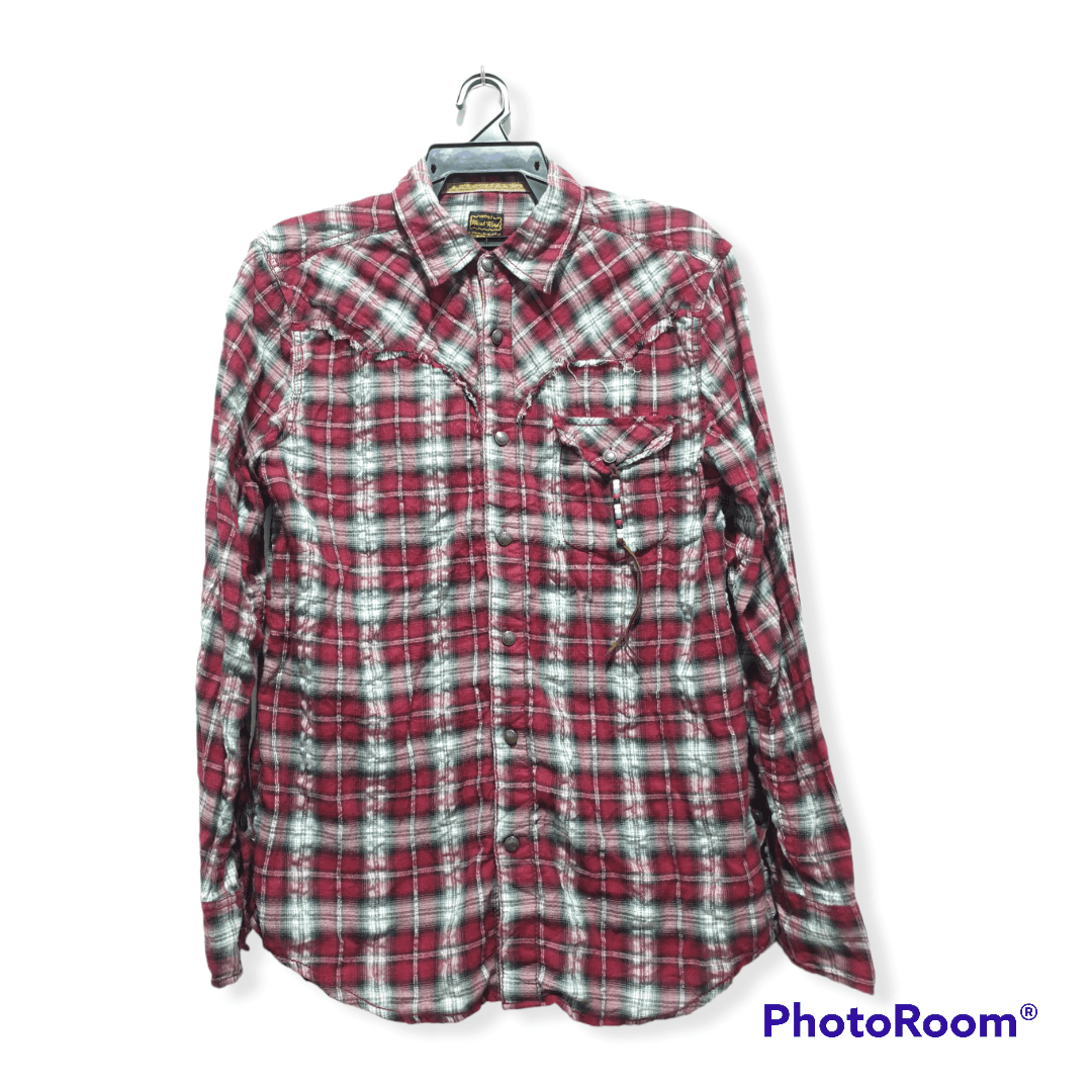 Japanese Brand 💥Bicol bird japanese checkered Flannel shirt Size US L / EU 52-54 / 3 - 1 Thumbnail