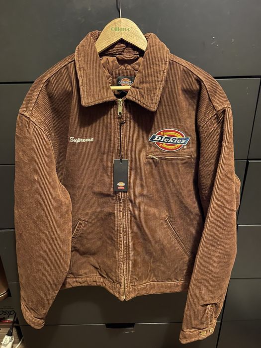 Supreme Supreme Dickies Corduroy Work Jacket XL Brown | Grailed