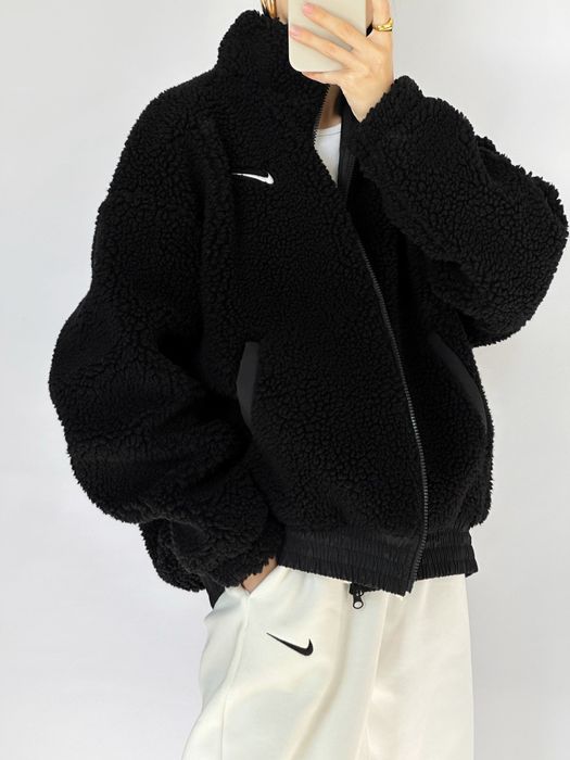 Nike Nike Sherpa Fleece Jacket Swoosh | Grailed