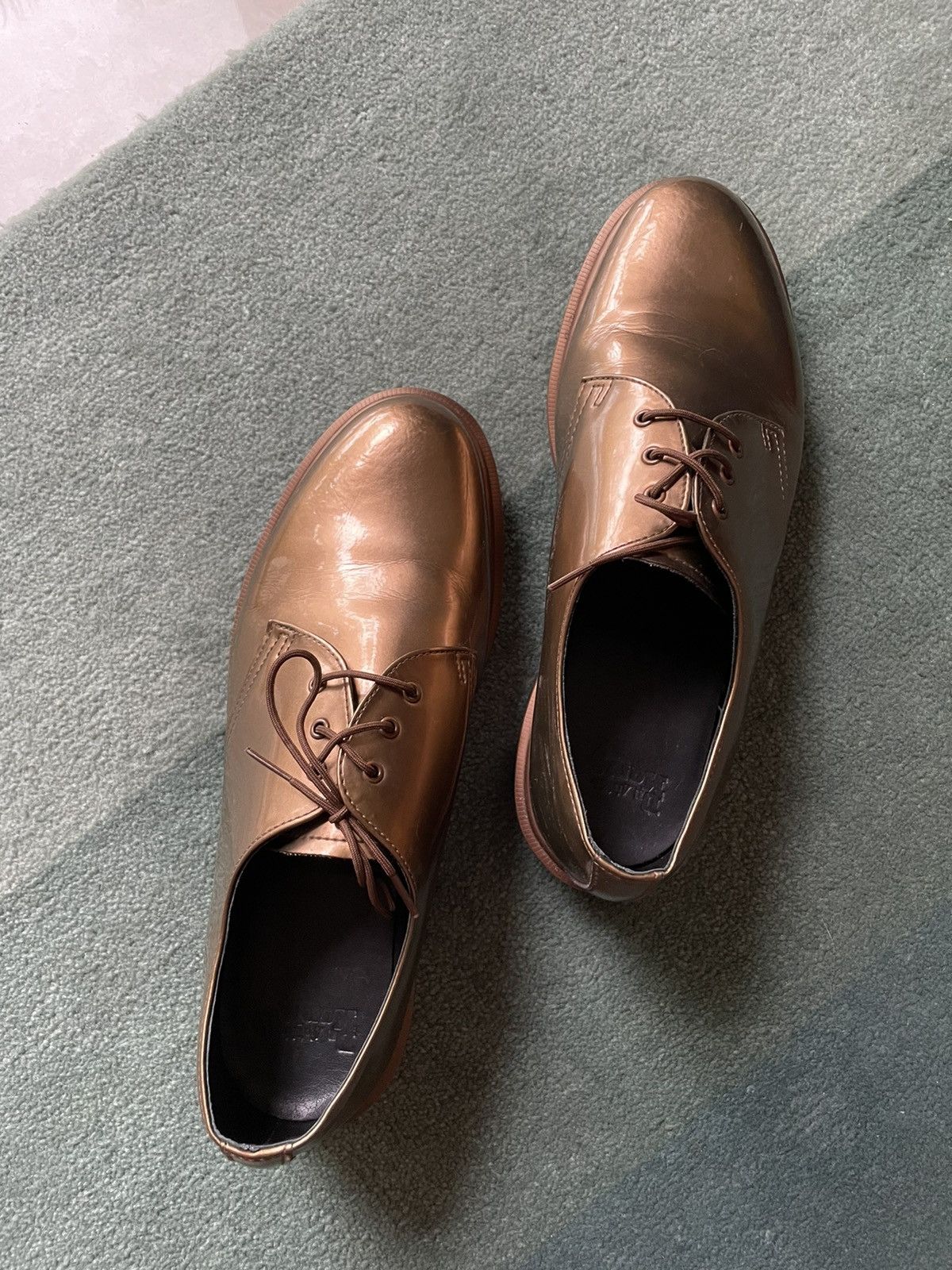 Martens rare gold leather brogues