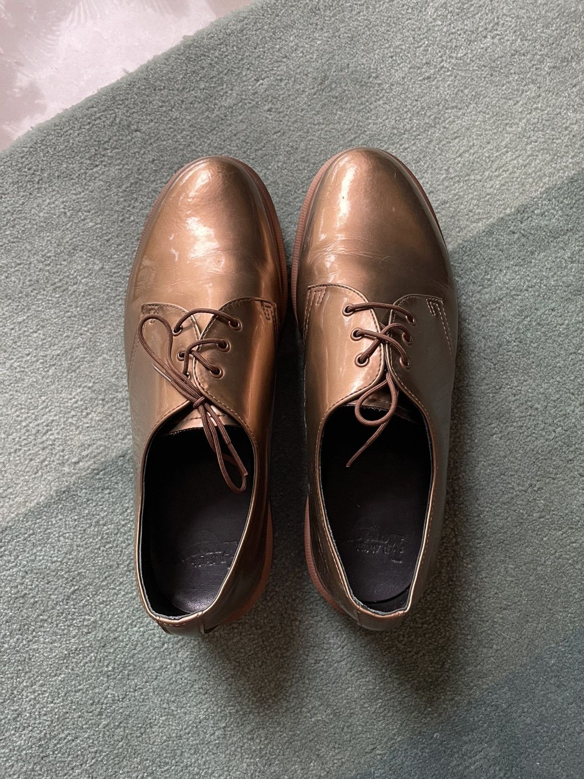 Dr. Martens rare gold leather brogues