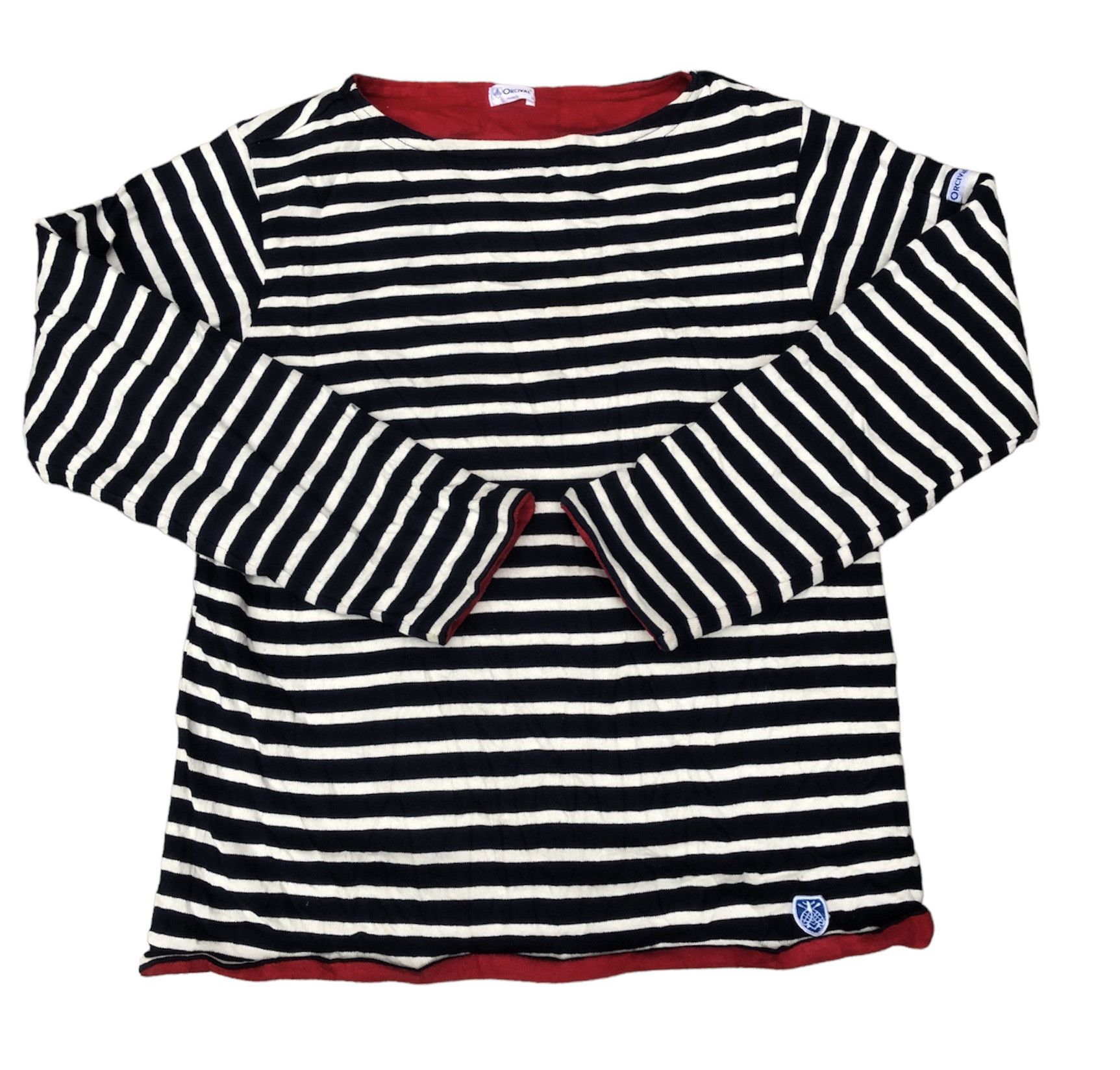 ORCIVAL France Stripe Shirt Double Sided Luxury Designer