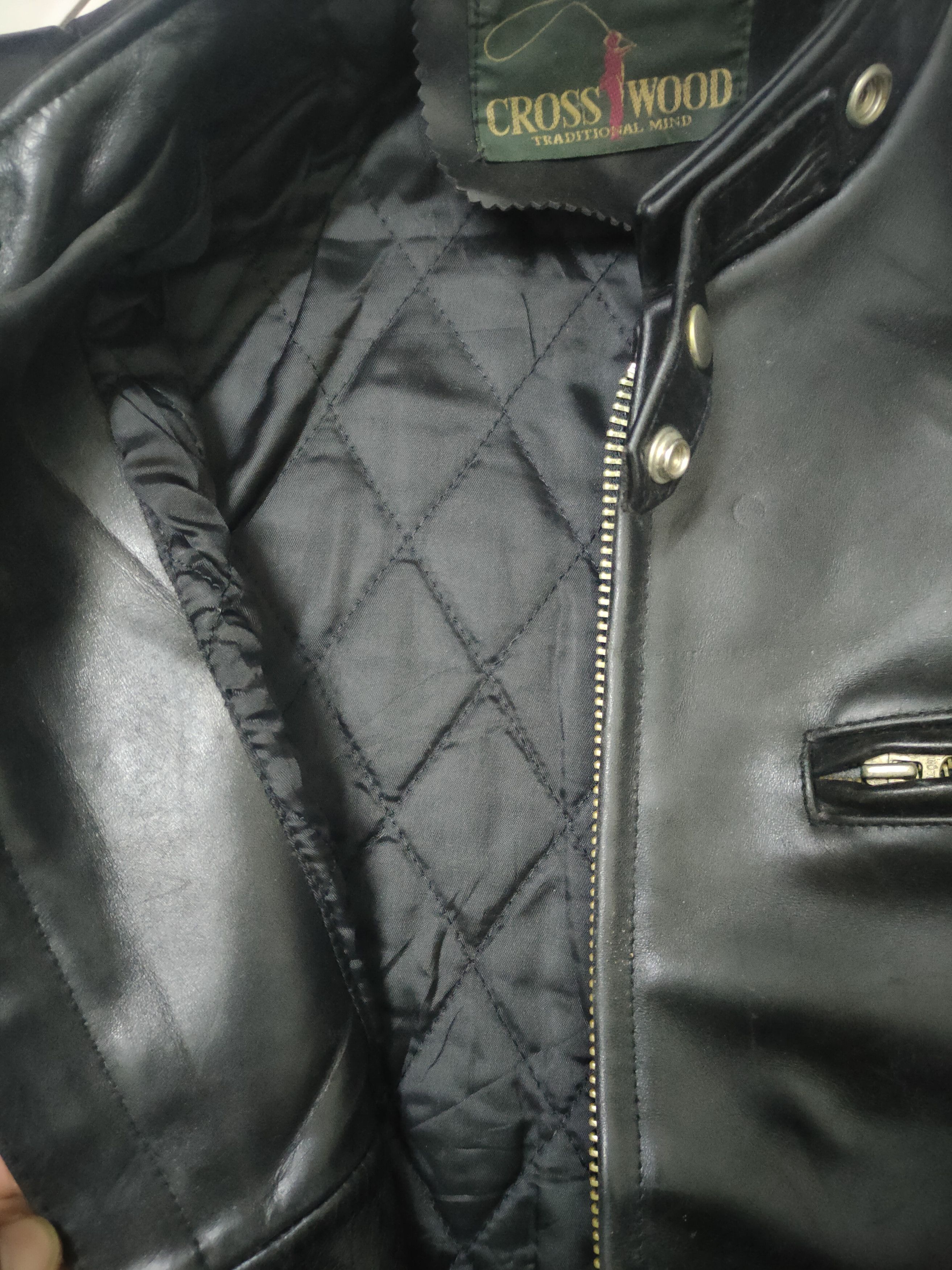Vintage Vintage Crosswood Leather Jacket Size US S / EU 44-46 / 1 - 7 Thumbnail