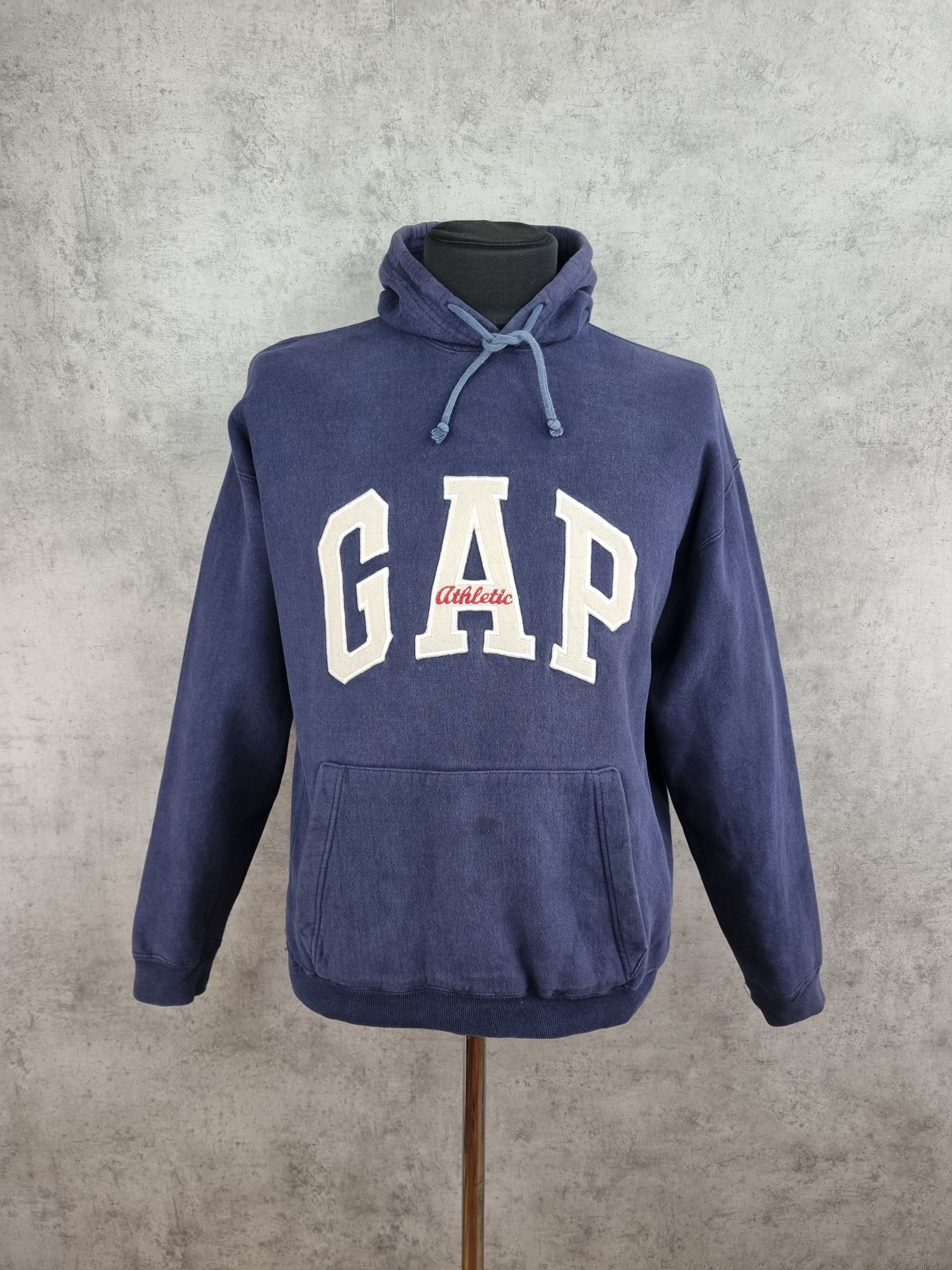 Gap 90s GAP Athletic Made in USA Spellout Big Logo Hoodie Size US L / EU 52-54 / 3 - 1 Thumbnail