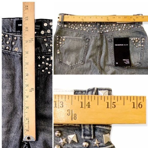 The Kooples NWT The Kooples Nelly Studded Gray Low Rise Jeans, Size 26 Size 26" / US 2 / IT 38 - 14 Thumbnail