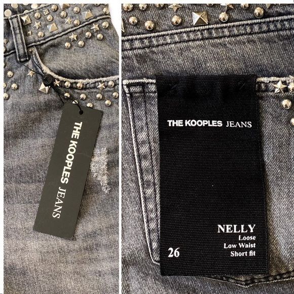 The Kooples NWT The Kooples Nelly Studded Gray Low Rise Jeans, Size 26 Size 26" / US 2 / IT 38 - 3 Thumbnail
