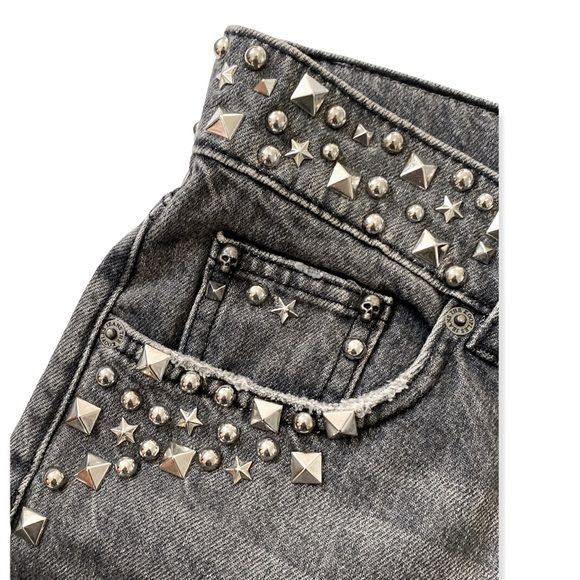 The Kooples NWT The Kooples Nelly Studded Gray Low Rise Jeans, Size 26 Size 26" / US 2 / IT 38 - 10 Thumbnail