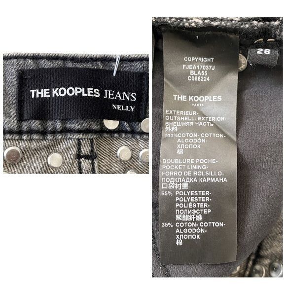 The Kooples NWT The Kooples Nelly Studded Gray Low Rise Jeans, Size 26 Size 26" / US 2 / IT 38 - 4 Thumbnail