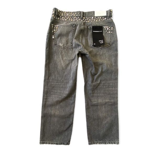 The Kooples NWT The Kooples Nelly Studded Gray Low Rise Jeans, Size 26 Size 26" / US 2 / IT 38 - 2 Thumbnail
