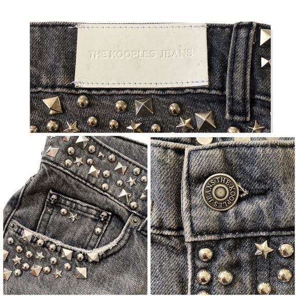 The Kooples NWT The Kooples Nelly Studded Gray Low Rise Jeans, Size 26 Size 26" / US 2 / IT 38 - 9 Thumbnail