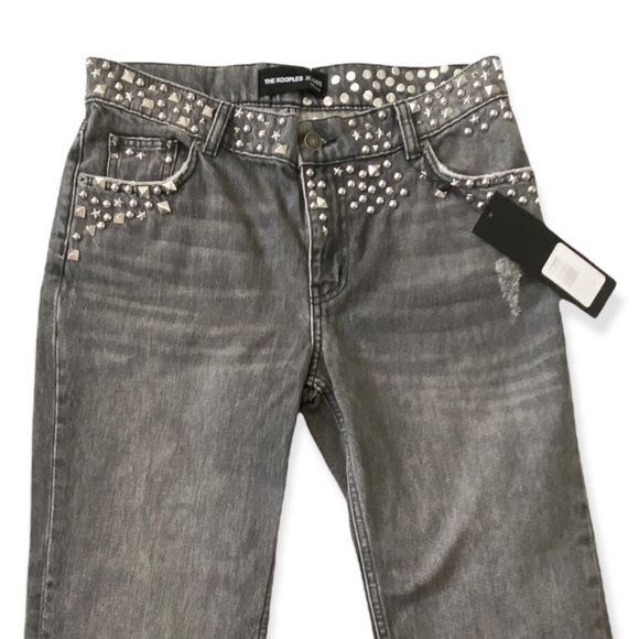 The Kooples NWT The Kooples Nelly Studded Gray Low Rise Jeans, Size 26 Size 26" / US 2 / IT 38 - 5 Thumbnail