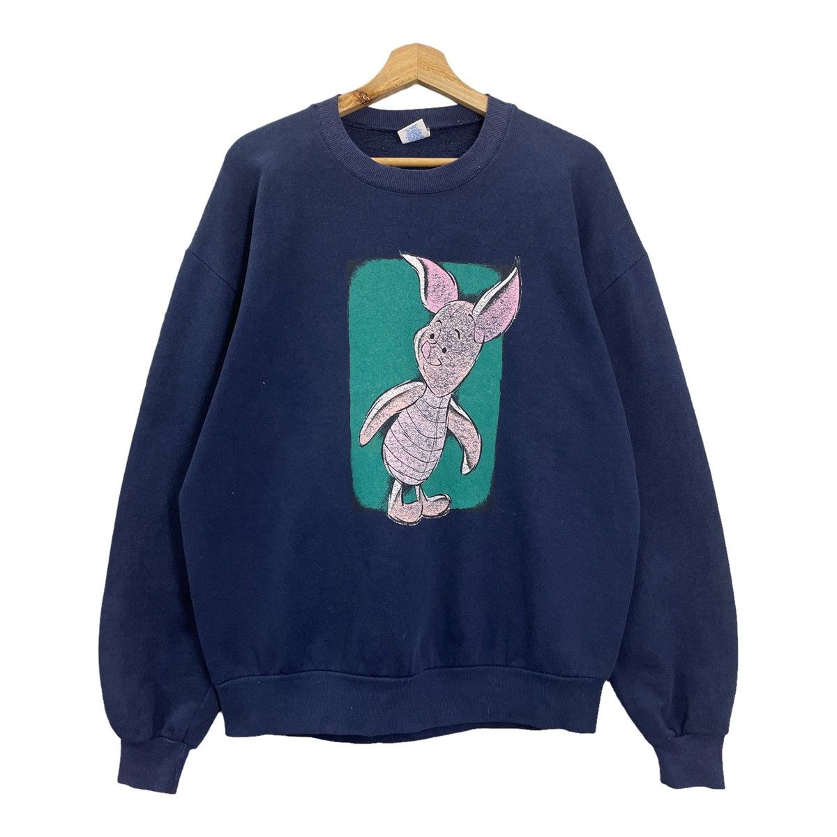 Disney 90s Piglet Character Big Logo Crewneck Sweatshirt Size L Size US L / EU 52-54 / 3 - 1 Thumbnail