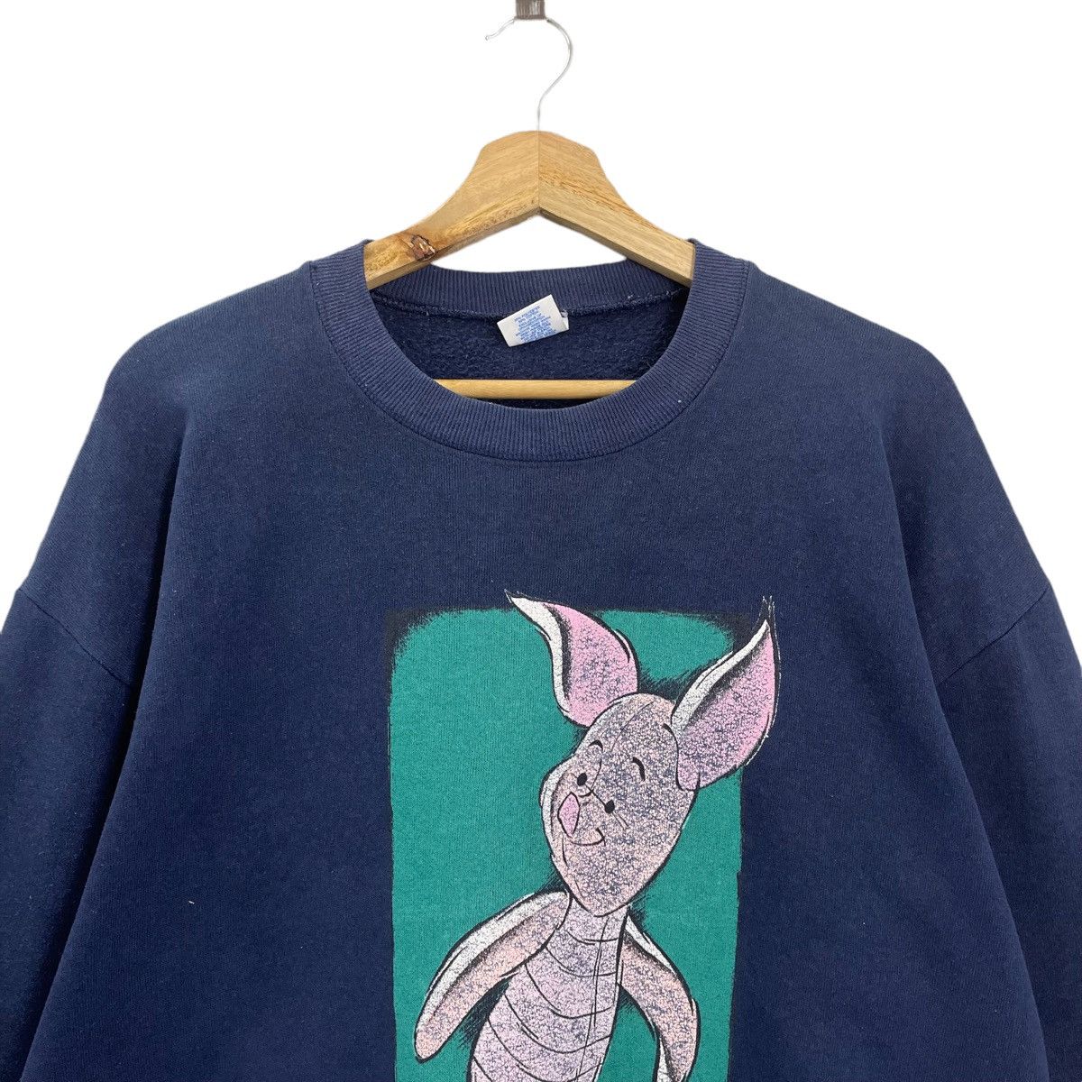 Disney 90s Piglet Character Big Logo Crewneck Sweatshirt Size L Size US L / EU 52-54 / 3 - 4 Thumbnail