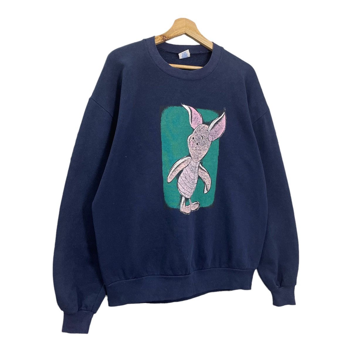 Disney 90s Piglet Character Big Logo Crewneck Sweatshirt Size L Size US L / EU 52-54 / 3 - 2 Thumbnail